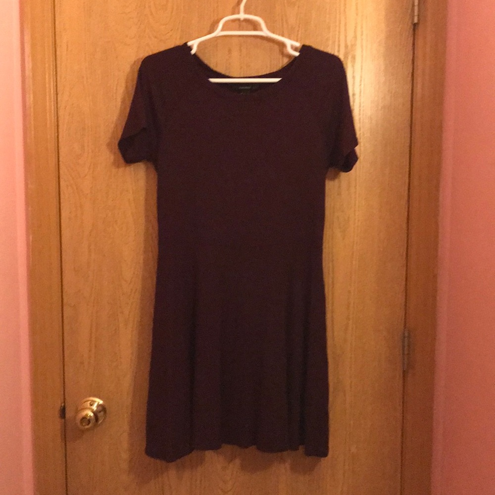 Maroon T-shirt dress